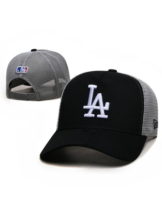 NEW ERA York Yankees Fashion Sunshade Hat Mesh Hat Outdoor Men's and Womens Sports Duck Tongue Hat Black Grey