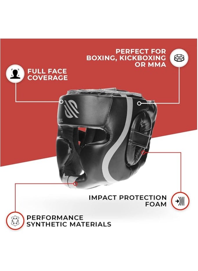 Essential Boxing Headgear for Men & Women | Muay Thai and MMA Headgear | Sparring Headgear | Boxing Head Gear with Full Face Coverage (Copper, S/M)