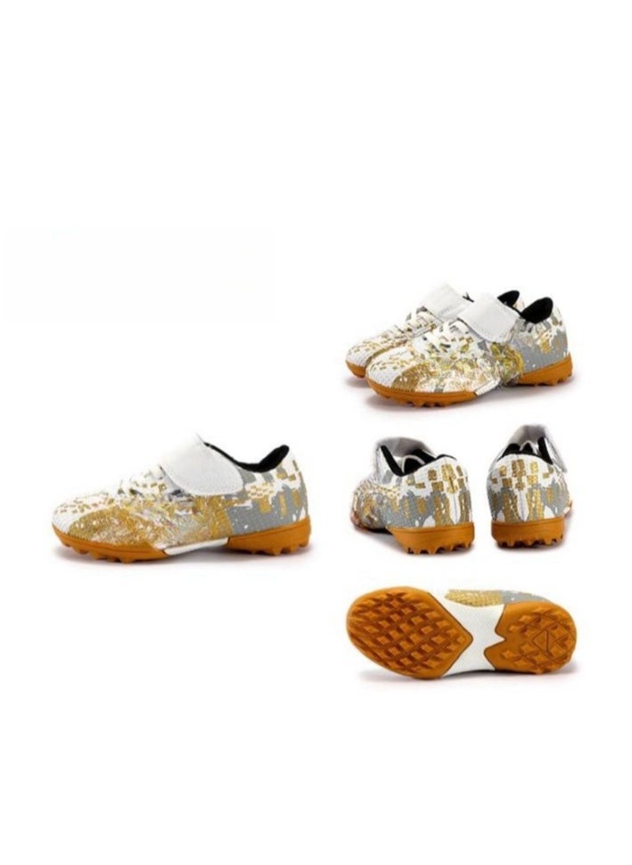 Children's Professional Football Shoes With Broken Nails, Anti Slip Training Shoes, Velcro Sneakers