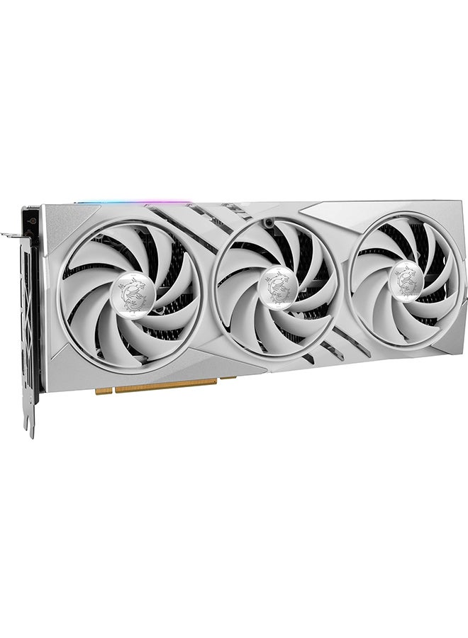 GeForce RTX 4070 Ti GAMING X SLIM 12GB GDDR6X Graphics Card, 2730 MHz Boost Clock, 7680 CUDA Cores, 21Gbps Memory Speed, PCIe Gen 4, HDMI 2.1/DisplayPort, 4K & 8K Ready, G-SYNC Technology, 912-V513-466 White