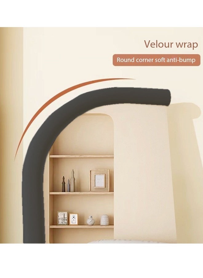 Modern Scandinavian Arc Design Full Length Mirror Standing Hanging or Leaning Against Wall Large Bedroom Floor Mirror Dressing Mirror Wall-Mounted Mirror Wood Frame Mirror Round Corner 70x170 cm Black