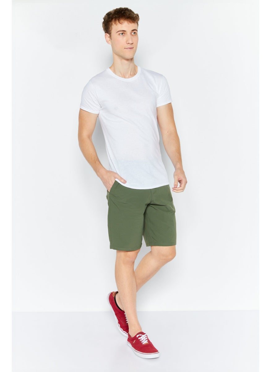 Men Sportswear Fit Brand Logo Golf Shorts, Cactus Green