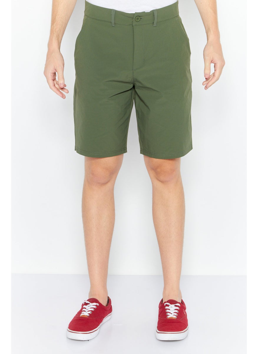 Men Sportswear Fit Brand Logo Golf Shorts, Cactus Green