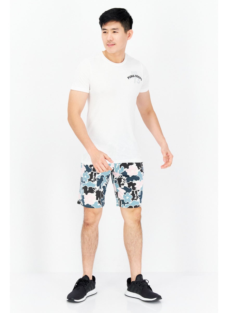 Men Sportswear Fit Brand Logo Outdoor Shorts, Sage Combo