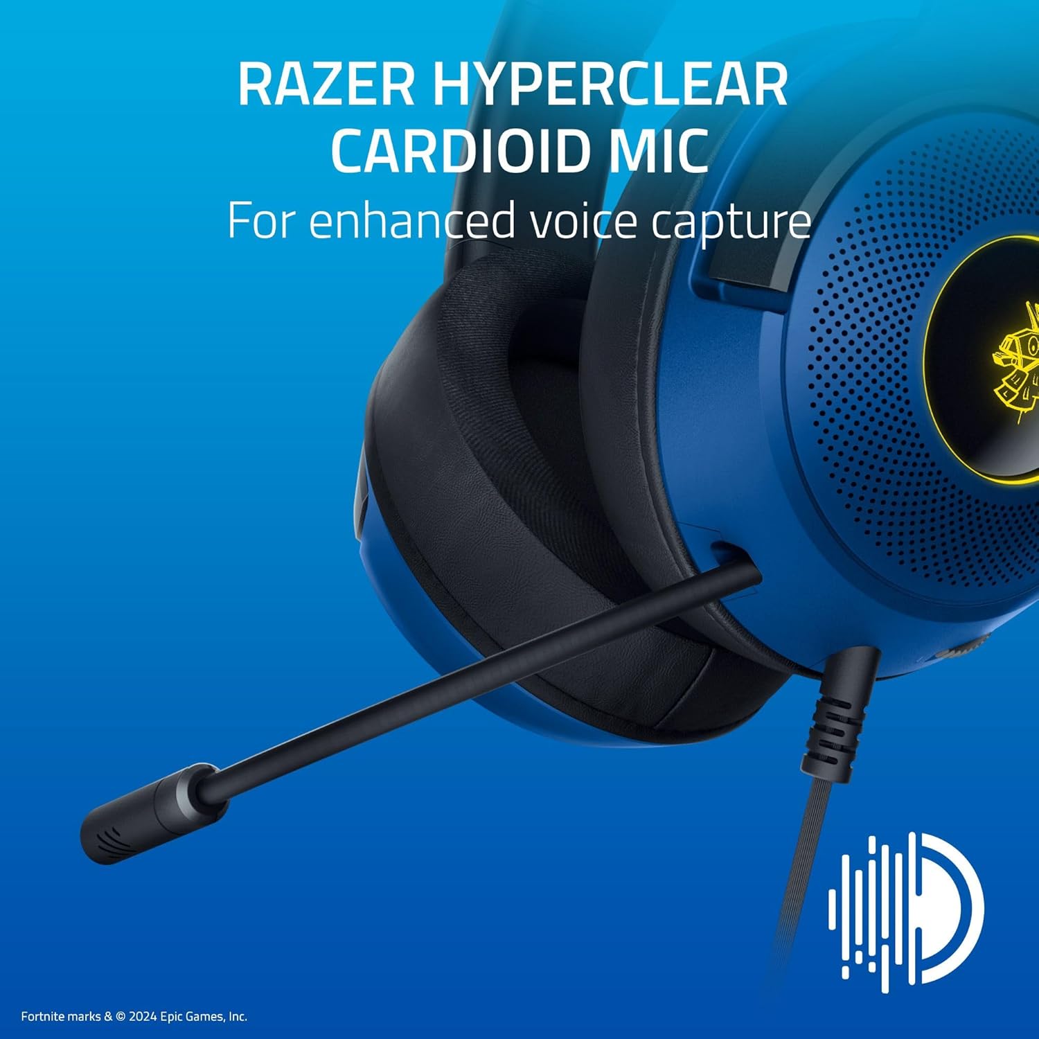 Kraken V3 X Wired USB Gaming Headset: 285g Lightweight Build - Triforce 40mm Drivers - HyperClear Cardioid Mic - 7.1 Surround Sound - Chroma RGB Lighting - Fortnite Edition