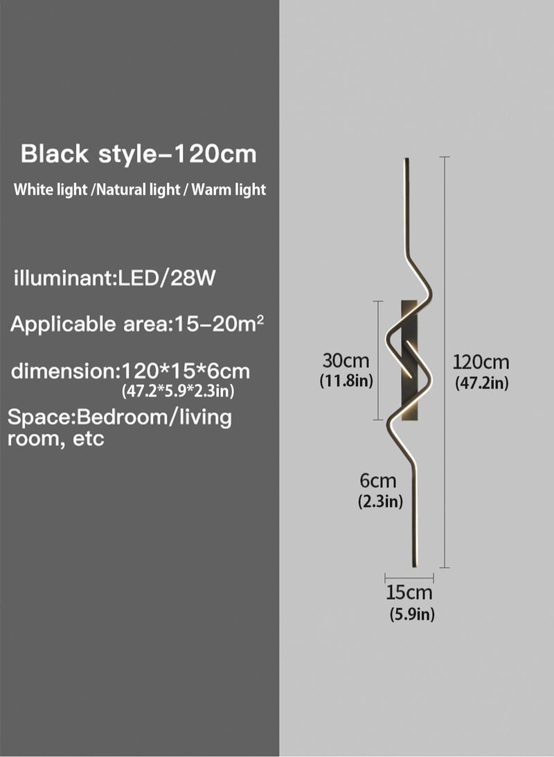 （Tricolour light-120CM）Modern wall lights Home appliances Nordic style long lumen home decoration Bedroom dining room TV wall lighting fixtures，wall lamp