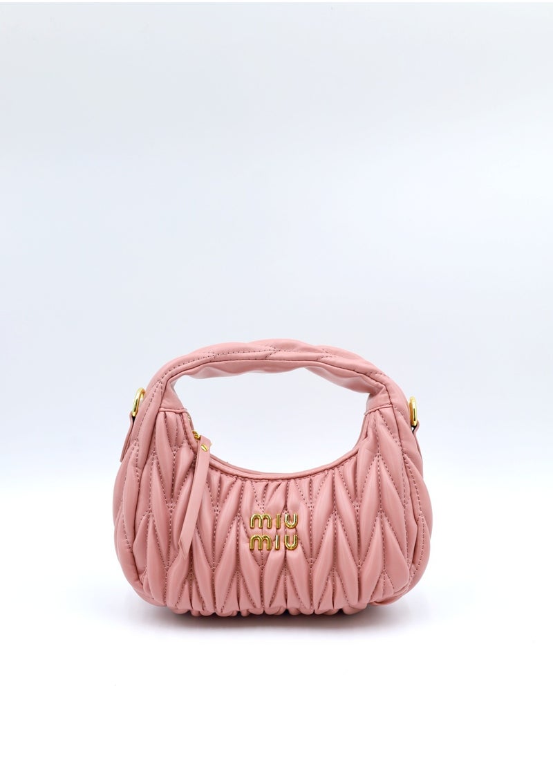 MIU Wander nappa leather hobo Shoulder Bag