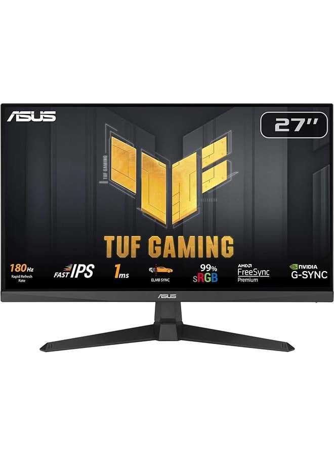 TUF Gaming VG279Q3A Gaming Monitor – 27-inch, Full HD(1920x1080), 180Hz, Fast IPS, ELMB Sync, 1ms (GTG), FreeSync Premium™, G-Sync compatible, Variable Overdrive, 99% sRGB Black