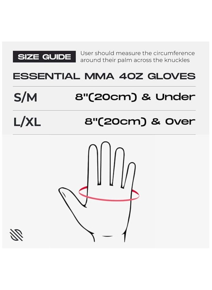 Essential MMA Gloves for Men and Women | Professional Fight Gloves for Sparring, Grappling, and Bag Training | Trusted by Pro Fighters (Black/Blue, Small/Medium)