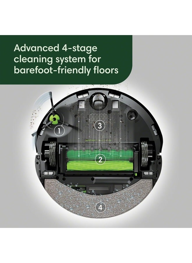 Roomba Combo Max 10  Wifi Connected Robot Vacuum & Mop - Automatically Vacuums And Mops With Double Scrub And Auto Wash Dock 313 ml 700 W X085840 Black