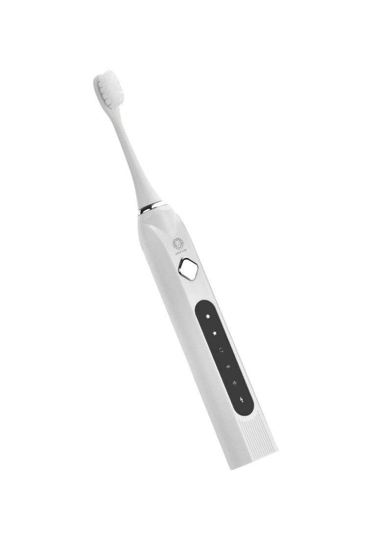 Electric Toothbrush Gen-2 with 5 Modes & 4 Brush Heads, Suitable for Sensitive & Color Teeth, Standard Whitening, Intelligent Timing, Slim Design, IPX7 Waterproof - White