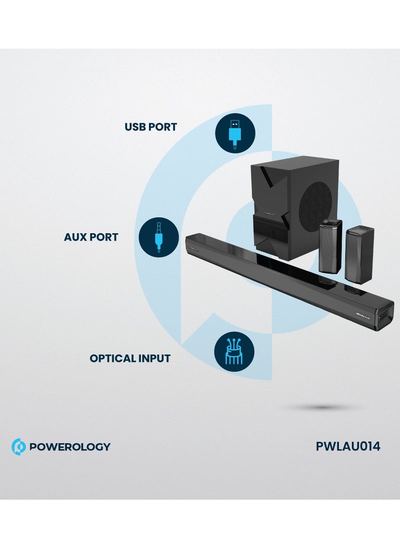 Bar 5.1 Immersive Audio 5.1CH Wireless Soundbar Dolby Audio, 735W Audio Max Power (P.M.P.O), 6.5