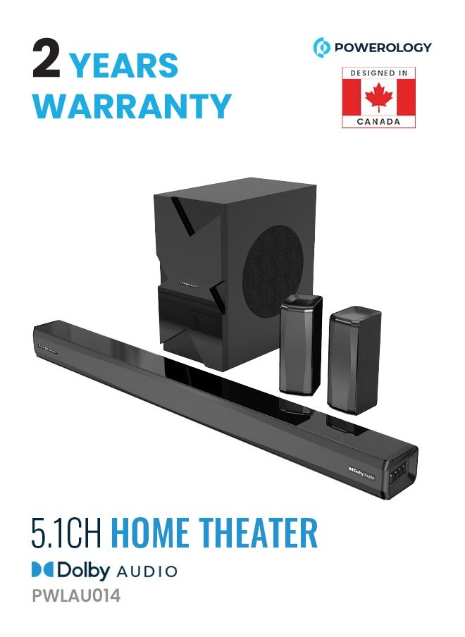 Bar 5.1 Immersive Audio 5.1CH Wireless Soundbar Dolby Audio, 735W Audio Max Power (P.M.P.O), 6.5