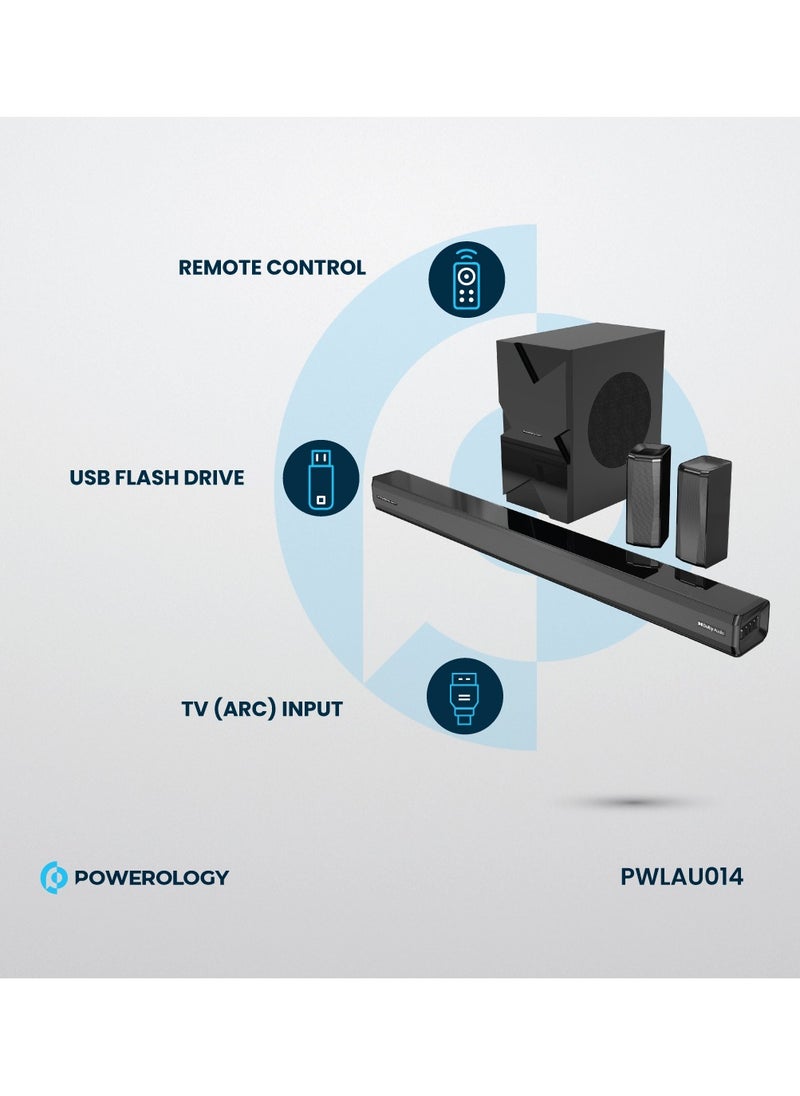 Bar 5.1 Immersive Audio 5.1CH Wireless Soundbar Dolby Audio, 735W Audio Max Power (P.M.P.O), 6.5