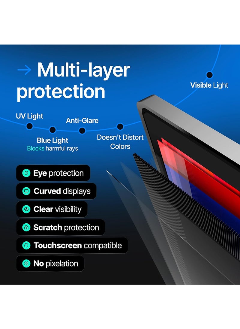 VINTEZ 24 Inch Computer Privacy Screen Filter - 16:9 Aspect Ratio - for Widescreen Computer Monitor - Anti-Glare - Anti-Scratch Screen Protector Film for data confidentiality