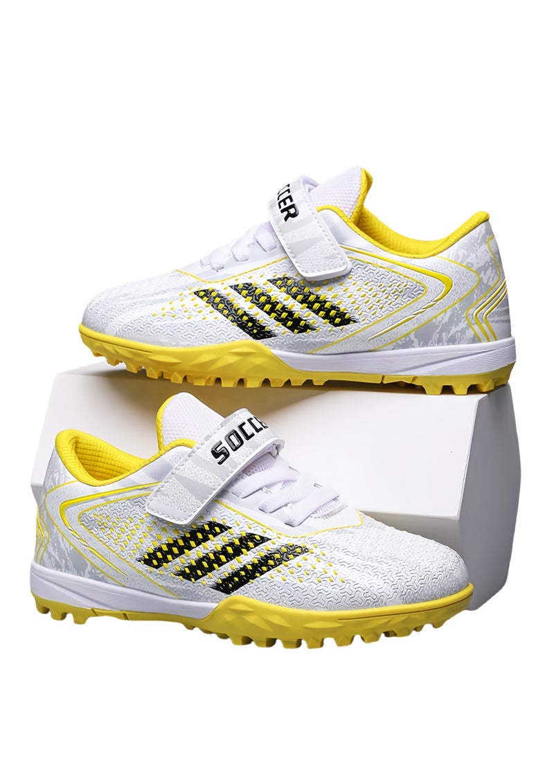 Velcro Football Shoes For Running Tracks And Lawns, Training Shoes For Feenage Foys And Firls With Broken Nails, Low-Top Breathable Sports Shoes