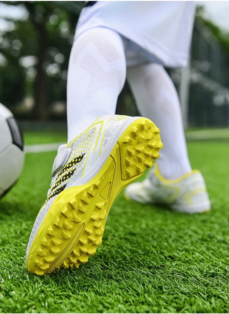 Velcro Football Shoes For Running Tracks And Lawns, Training Shoes For Feenage Foys And Firls With Broken Nails, Low-Top Breathable Sports Shoes