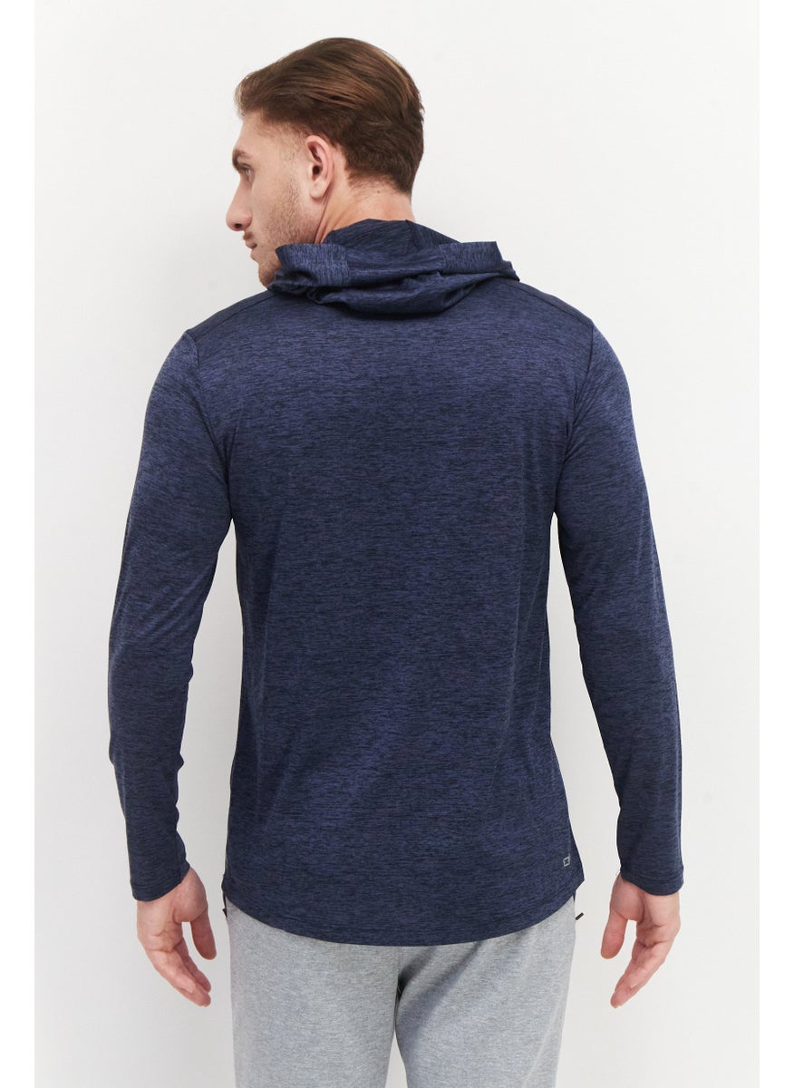 Men Sportswear Fit Hooded Training Sweatshirt, Navy Blue