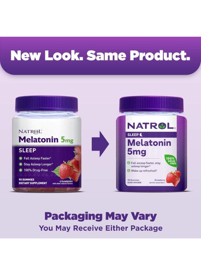 Melatonin Sleep, Strawberry, 5 Mg - 90 Gummies Packaging May Vary