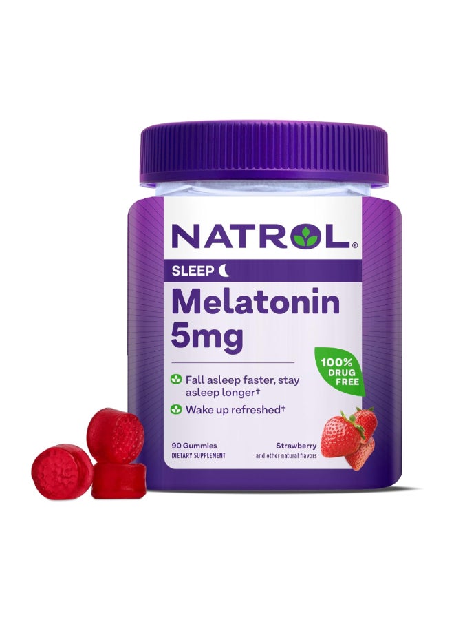Melatonin Sleep, Strawberry, 5 Mg - 90 Gummies Packaging May Vary