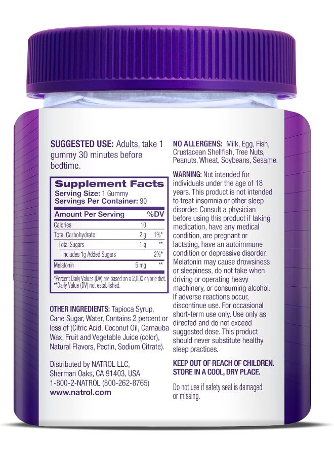 Melatonin Sleep, Strawberry, 5 Mg - 90 Gummies Packaging May Vary