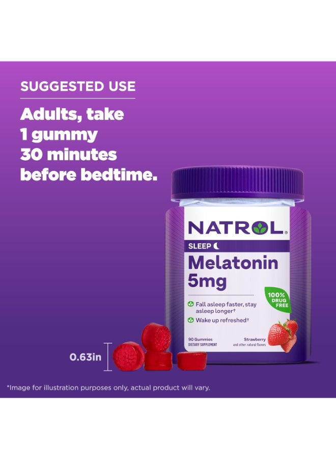 Melatonin Sleep, Strawberry, 5 Mg - 90 Gummies Packaging May Vary