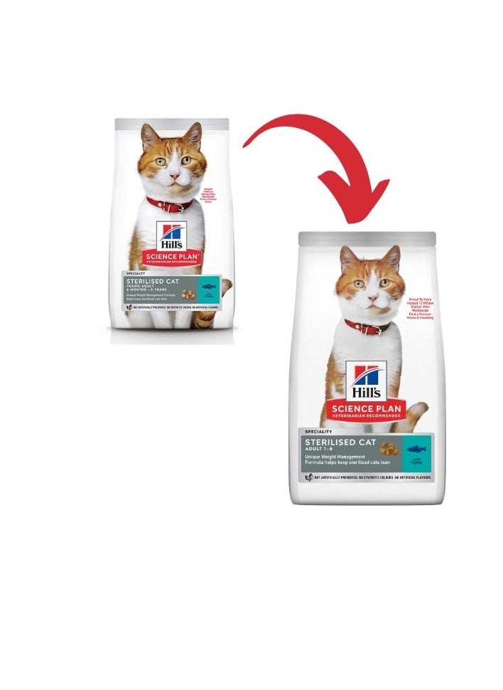 Hill's Science Plan Sterilised  Adult Cat Food with Tuna 1.5kg