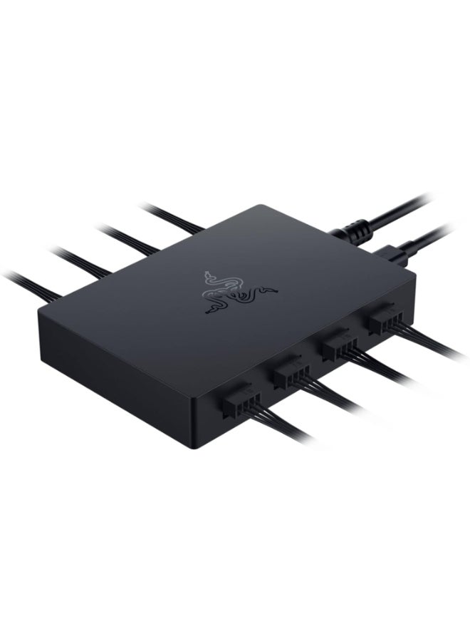 Razer PWM PC Fan Controller: Connects Up to 8 Fans I Supports 4-pin X 8 PWM headers I Custom Fan Curve Profiles I Convenient Fan Monitoring I Thin Profile I Black