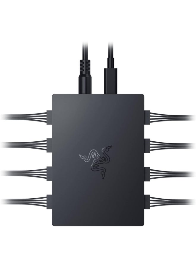 Razer PWM PC Fan Controller: Connects Up to 8 Fans I Supports 4-pin X 8 PWM headers I Custom Fan Curve Profiles I Convenient Fan Monitoring I Thin Profile I Black