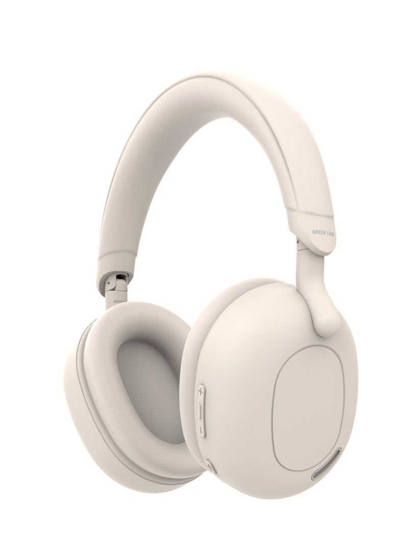 Sunstone Headphone / Long Hours Playing Time / Long-Range Working Distance / AUX Support / Microphone / V5.3 Bluetooth Version / 40mm Driver - Beige