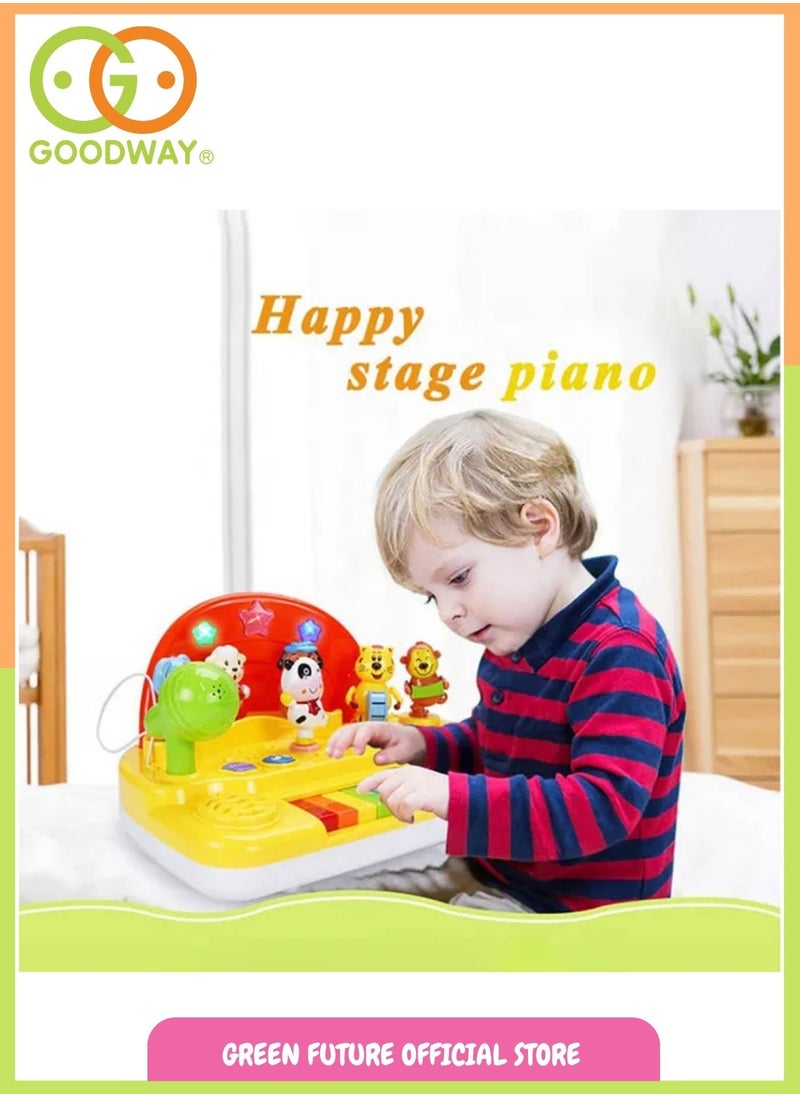 Kids Toys Interactive Music Piano - Colorful Animal Figurine Learning Keyboard with Lights & Sounds for Toddlers