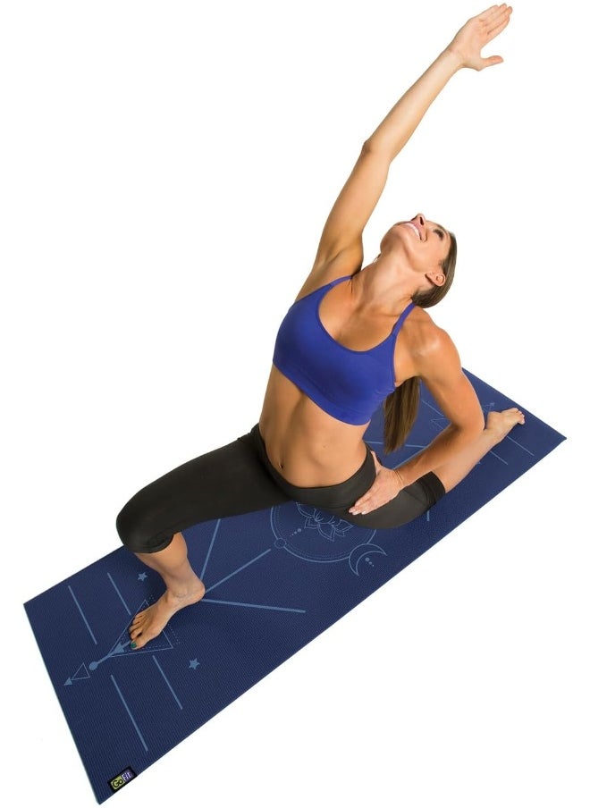 GoFit Complete Yoga Kit with Yoga Mat, Foam Block, Strap, Yoga Pose Wall Chart, and Carrying Bag