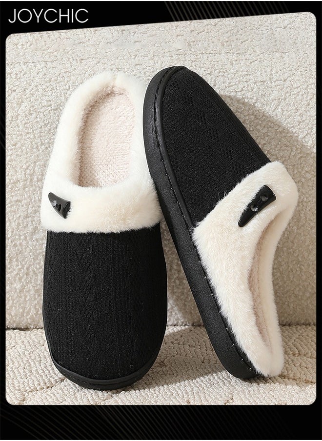 Simple Autumn and Winter Bedroom Non-slip Warm Slipper for Women and Men