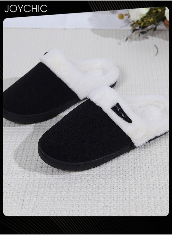 Simple Autumn and Winter Bedroom Non-slip Warm Slipper for Women and Men