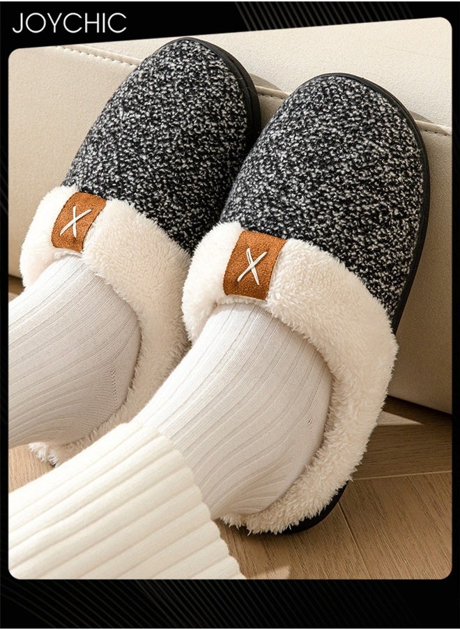 Autumn and Winter Warm Non-slip Bedroom Slipper for Women and Men Indoor Outdoor Windproof