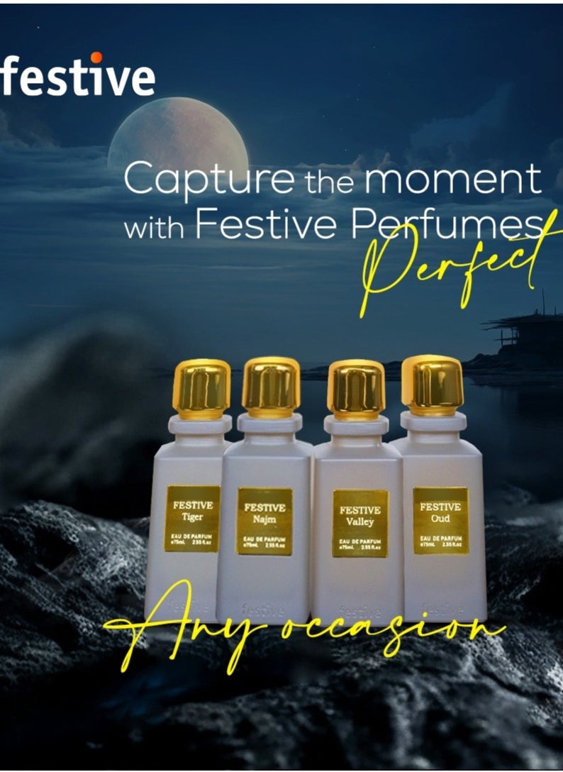 Oud by Festive, Eau De Perfume,Premium Quality Oud Fragraance UNISEX With Luxury Box And Gift Bag,for both Men And Women 75ml