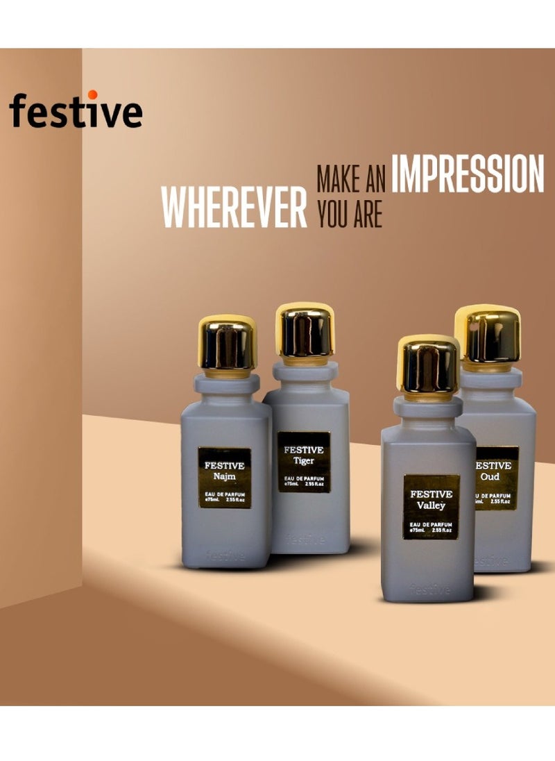 Oud by Festive, Eau De Perfume,Premium Quality Oud Fragraance UNISEX With Luxury Box And Gift Bag,for both Men And Women 75ml