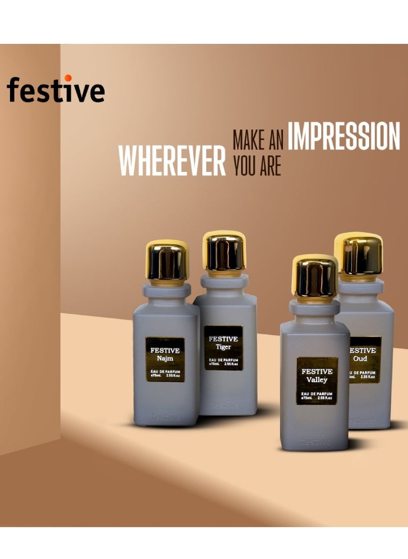 Eau De Perfume, Premium Quality Tiger Fragrance UNISEX, for both Men and Women 75ml With Premium Gift Box. Tiger by Festive