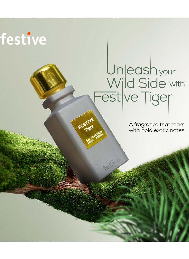 Eau De Perfume, Premium Quality Tiger Fragrance UNISEX, for both Men and Women 75ml With Premium Gift Box. Tiger by Festive