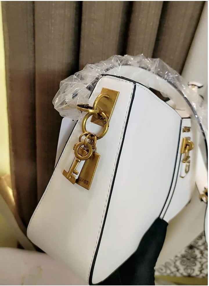 Women's Elite Shoulder Bag White Fashionable Multi functional Classic