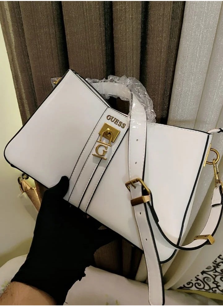 Women's Elite Shoulder Bag White Fashionable Multi functional Classic