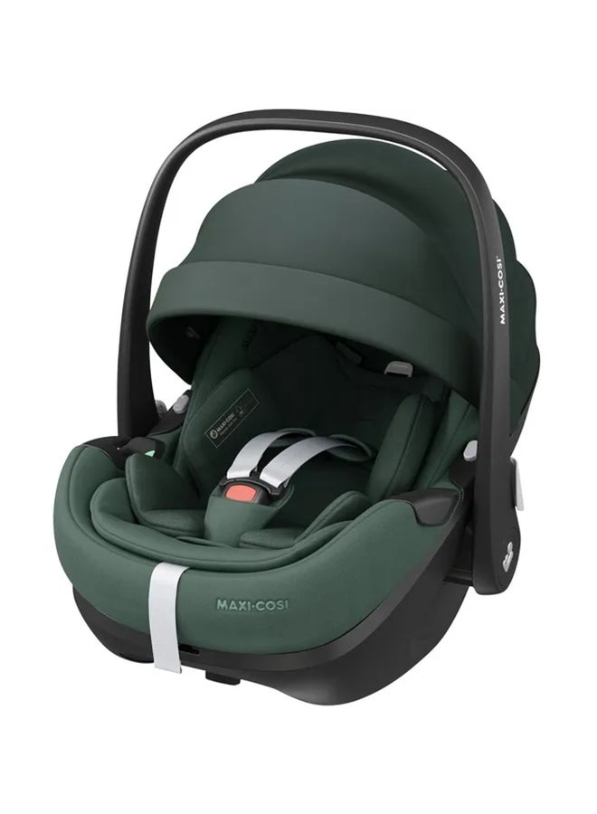 Pebble 360 Pro Infant Car Seat, Easy-in Harness, G-Cell Side Impact Protection, One-Hand Flexispin Rotation, 0 - 15 Months, Essential Green, 2 Year Warranty