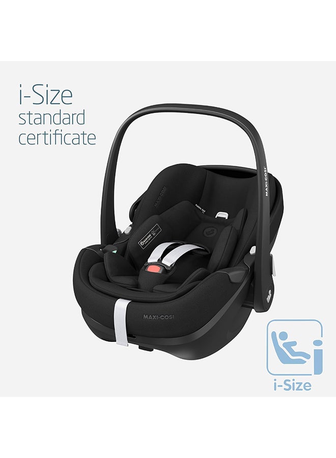 Pebble 360 Pro Infant Car Seat, 360 Swivel, G-CELL Side Impact Protection, 0 - 15 Months, Essential Black