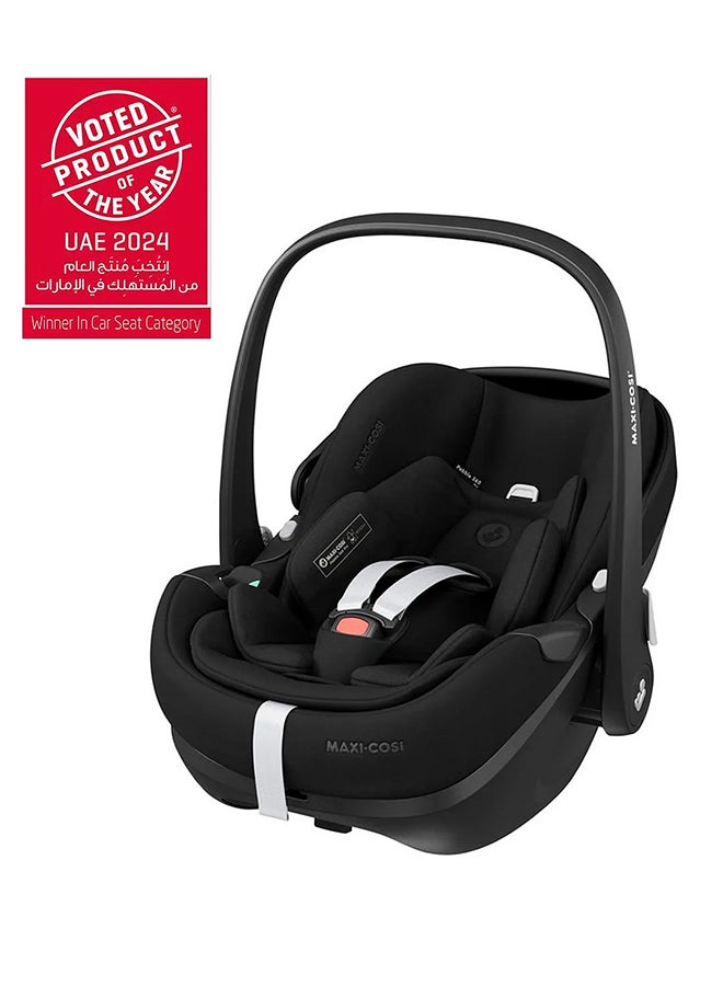 Pebble 360 Pro Infant Car Seat, 360 Swivel, G-CELL Side Impact Protection, 0 - 15 Months, Essential Black