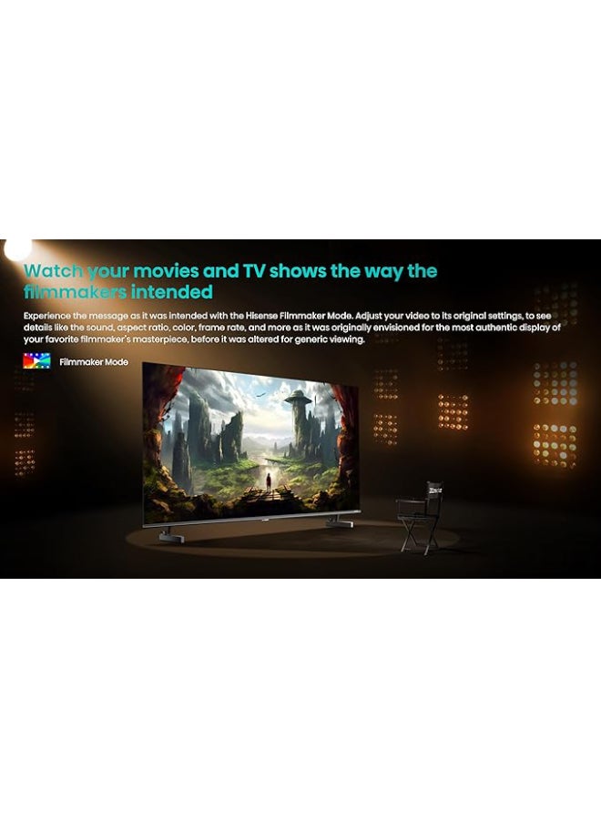 55 Inch 4K QLED Smart TV | Quantum Dot Colour | VIDAA System | Dolby Atmos | Smooth Motion | AI Picture | Voice Control | Smart Home Ready | (2024) Model - 55Q6N Black