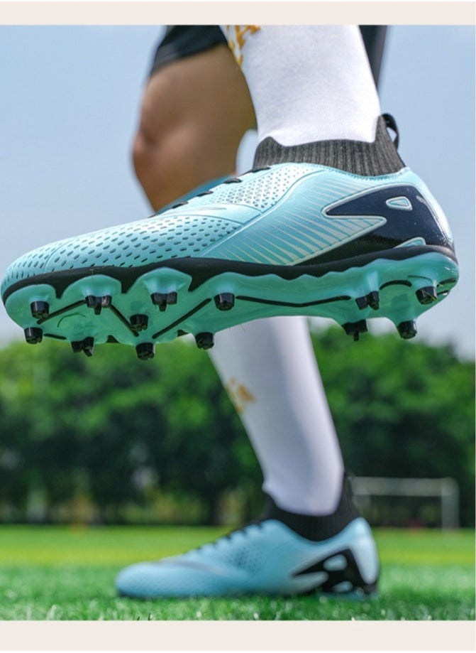 Football Lawn Sneakers, High-top Lace-up Football Shoes, Ball Control Uppers For Men And Women, Breathable And Non-Slip Professional Football Shoes