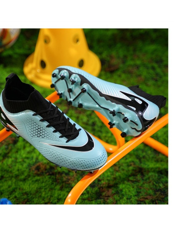 Football Lawn Sneakers, High-top Lace-up Football Shoes, Ball Control Uppers For Men And Women, Breathable And Non-Slip Professional Football Shoes