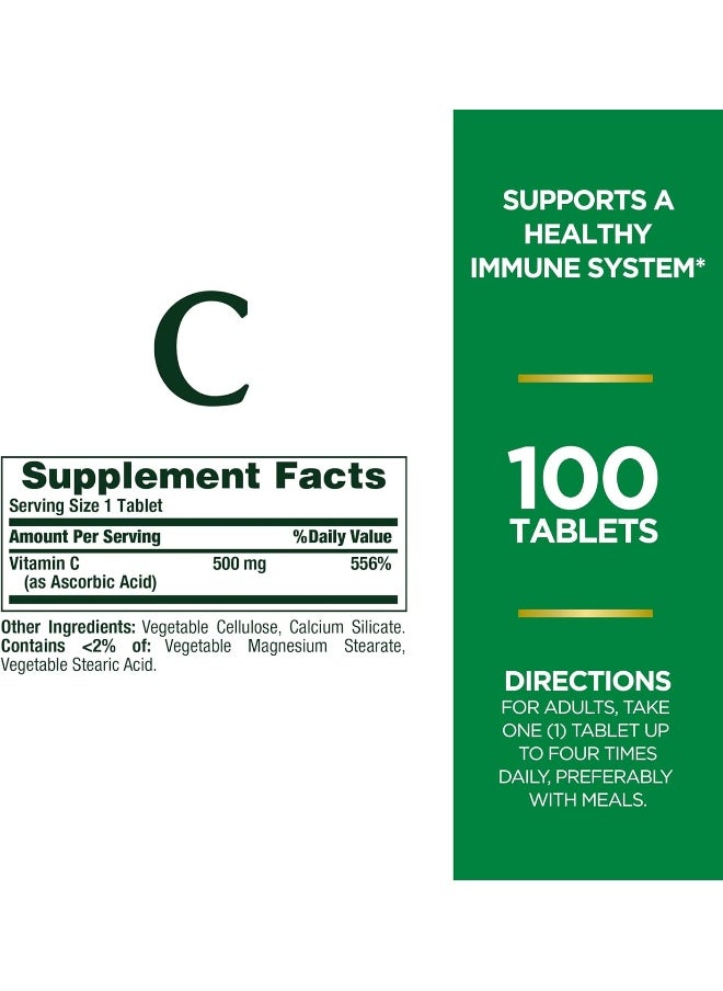 Vitamin C- 500 Mg - 100 Tablets