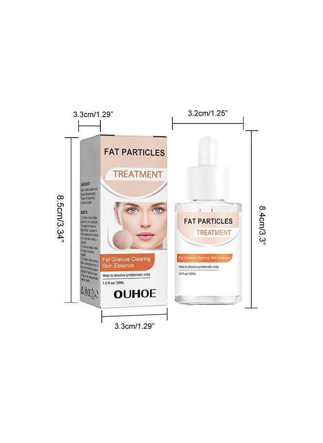 Fat Particles Treatment-Fat Granule Clearing Skin Essense，Fat Granules Removal Eye Serum, Natural Formula Milia Remover Milia Spot Treatment, Anti Dark Circle Fade Fine Essence, Anti Puffiness Moisturizing Skin Care Serum