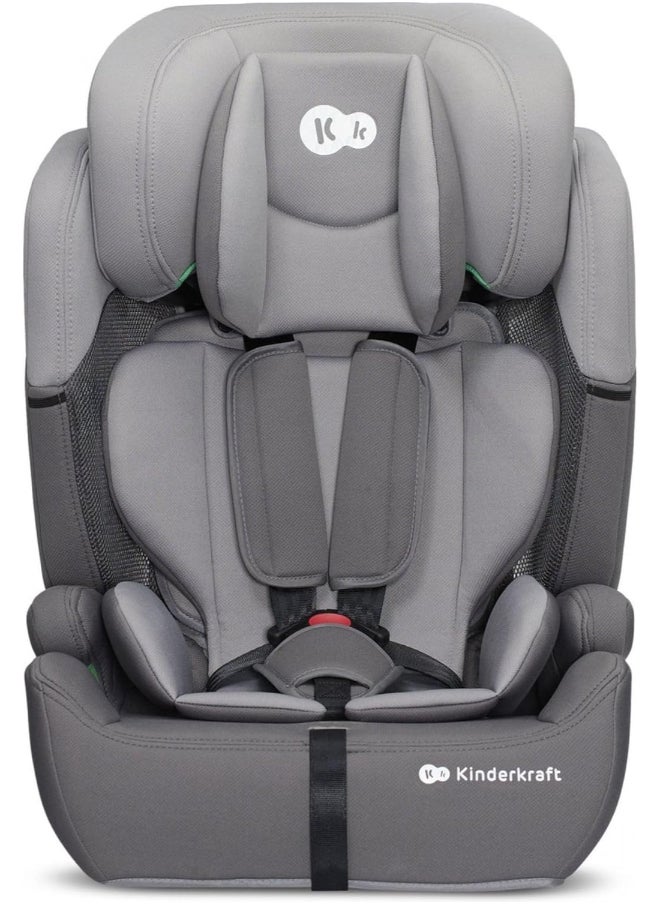 Car Seat Comfort Up, I - Size Booster Child Seat, With 5 Point Harness, Adjustable Headrest, For Toddlers , Infant, Group 1/2/3, 9 - 36 Kg, Up To 12 Years, Grey